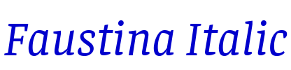 Faustina Italic fuente